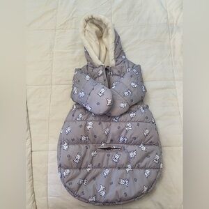 LONDON FOG Newborn (0-6M) Infant Baby Puffer Carbag Pram Bag Snowsuit Bunting